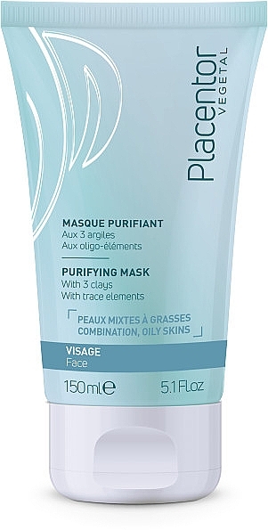 Очищающая маска для комбинированной и жирной кожи - Placentor Vegetal Purifying Mask With Trace Elements — фото N1