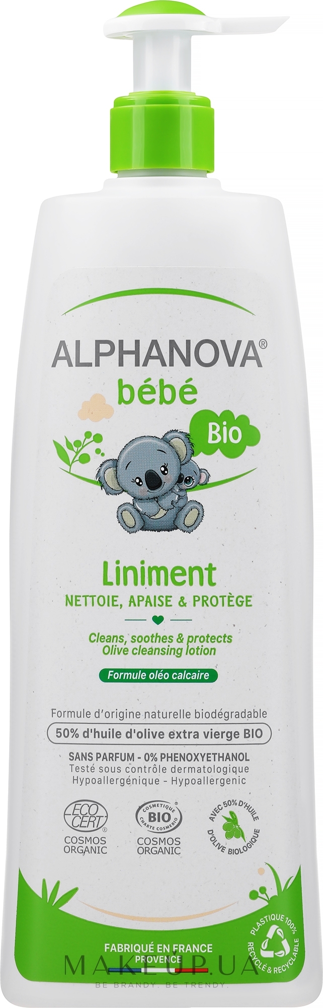 Оливковий очищувальний лосьйон - Alphanova Bebe Bio-Liniment Olive Clensing Lotion — фото 500ml