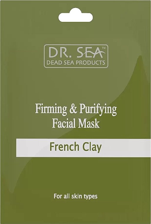 Укрепляющая и очищающая маска для лица с французской глиной - Dr. Sea Firming and Purifying Facial Mask (саше) — фото N1