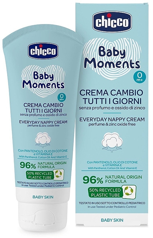 Крем защитный под подгузник с пантенолом - Chicco Baby Moments — фото N2