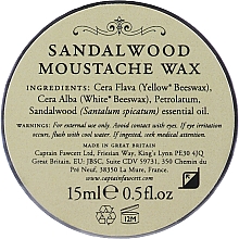 Воск для усов - Captain Fawcett Sandalwood Moustache Wax — фото N2