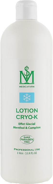 Лосьон с ментолом и камфорой КРИО-К "Замораживающий эффект" - Medicafarm Body Care Lotion Cryo-K Menthol&Camphre — фото N1