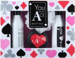 Духи, Парфюмерия, косметика Набор - Mades Cosmetics You Are My Ace (sh/gel/100ml + b/lot/100ml + soap/50 ml + sponge)