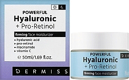Зміцнювально-зволожувальний крем з гіалуроновою кислотою та ретинолом - Farmona Dermiss Powerful Hyaluronic + Pro-Retinol — фото N2