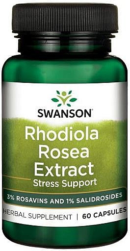 Диетическая добавка "Экстракт родиолы розовой" 250 мг, 60 шт - Swanson Rhodiola Rosea Extract — фото N1
