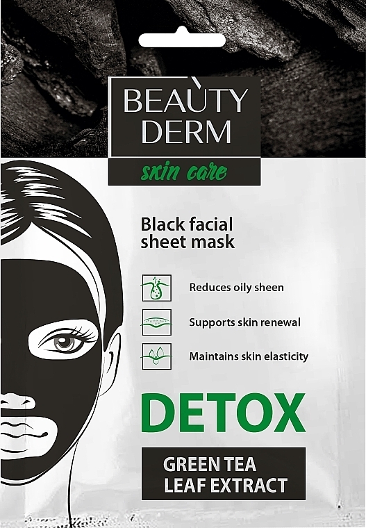 Тканевая маска для лица "Детокс" - Beauty Derm Detox Face Mask