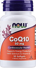 Коензим Q10, 50 мг, 50 гелевих капсул - Now Foods CoQ10 With Selenium & Vitamin E — фото N1