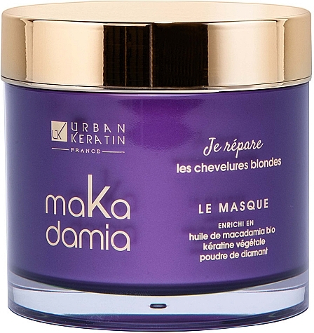 Маска для світлого натурального та фарбованого волосся - Urban Keratin Makadamia Mask — фото N1