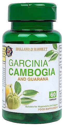Пищевая добака "Гарциния камбоджийская и гуарана" - Holland & Barrett Garcinia Cambogia and Guarana  — фото N1