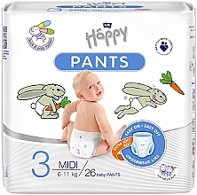 Духи, Парфюмерия, косметика Детские подгузники-трусики Midi 6-11 кг, размер 3, 26 шт. - Bella Baby Happy Pants
