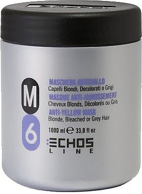 Маска "Антижелтый эффект" для белокурых и седых волос - Echosline М6