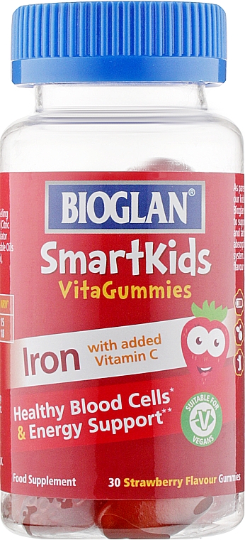 Витамины-желейки для детей "Железо + Витамин С" - Bioglan SmartKids Iron Vitagummies — фото N1