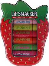 Парфумерія, косметика Набір бальзамів для губ - Lip Smacker Fruity Strawberry Tin (balm/6x4g)