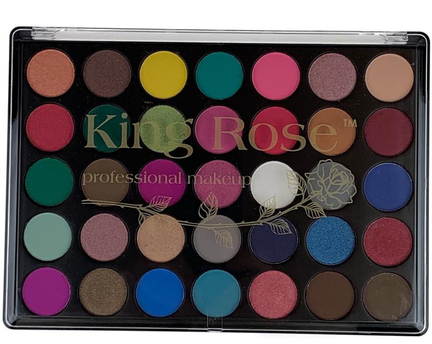 Палетка тіней для повік, 35 кольорів - King Rose Eyeshadow Palette 35D — фото N2
