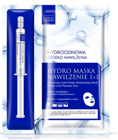 Маска для лица с сывороткой - Czyste Piekno Hydro Mask Cloth Face Intensive Hydrating+Serum — фото N1