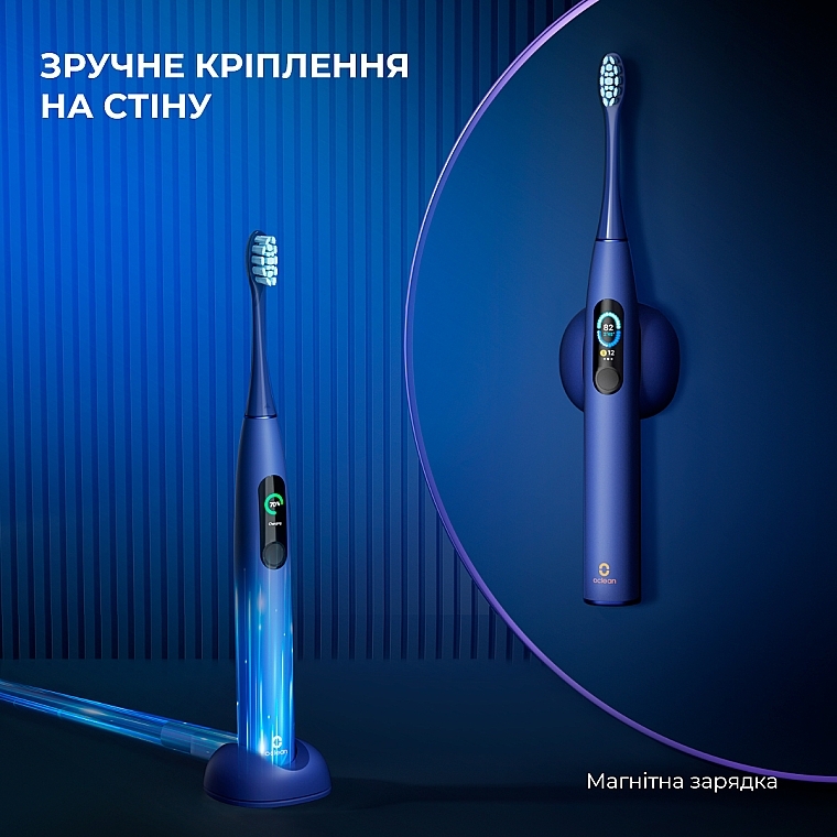 Розумна зубна щітка Oclean X Pro Blue - Oclean X Pro Navy Blue (OLED) (Global) — фото N13