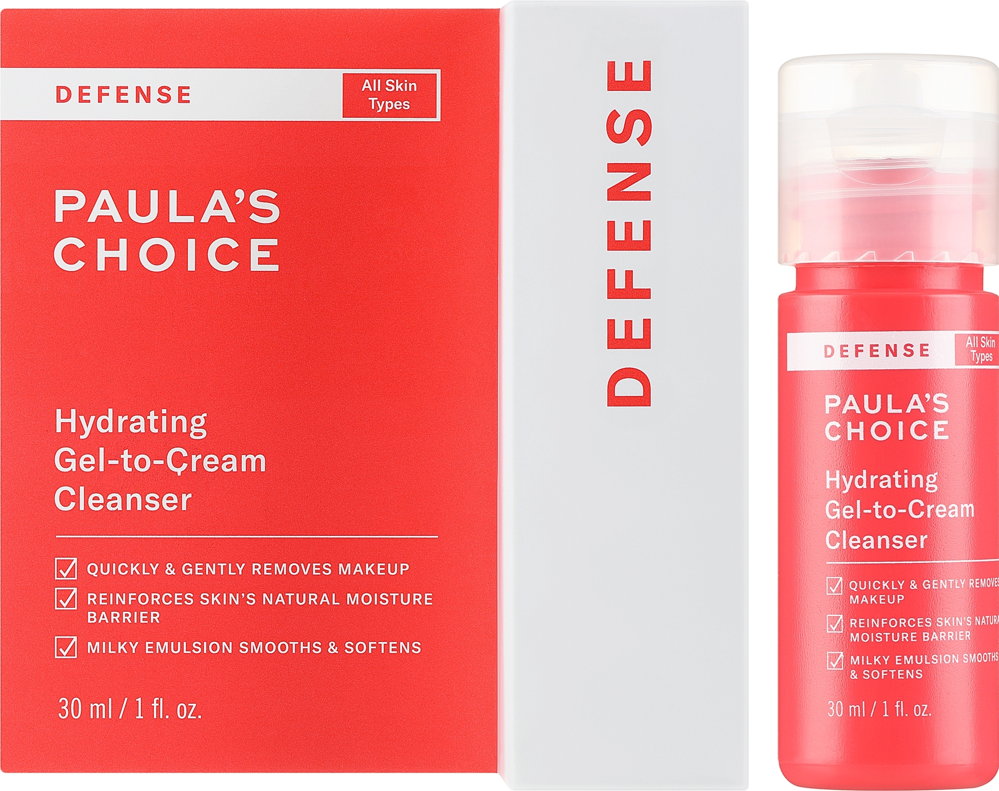 Зволожувальний очищувальний гель-крем - Paula's Choice Hydrating Gel-to-Cream Cleanser — фото 30ml