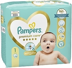 Підгузки Pampers Premium Care Newborn (2-5 кг), 26 шт. - Pampers — фото N3