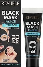 Черная маска для лица "Гиалурон" - Revuele Black Mask Peel Off Hyaluron — фото N2
