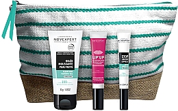 Духи, Парфюмерия, косметика Набор - Novexpert Trio-Zinc + Hyaluronic Acid (foam/gel/30ml + lip/balm/8ml + gel/7ml + bag)