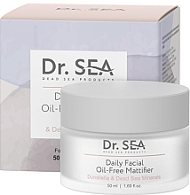 Матирующий крем для лица с дунаиллой и минералами Мертвого моря - Dr. Sea Oil-Free Mattiher Cream — фото N1