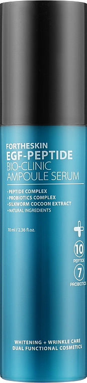 Сироватка для обличчя з пептидами - Fortheskin EGF Peptide Bio Clinic Ampoule Serum — фото N1