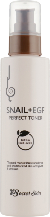 Тонер для обличчя з екстрактом равлика "Secret Skin Snail+Egf Perfect Toner" - Snail+Egf Perfect Toner — фото N2