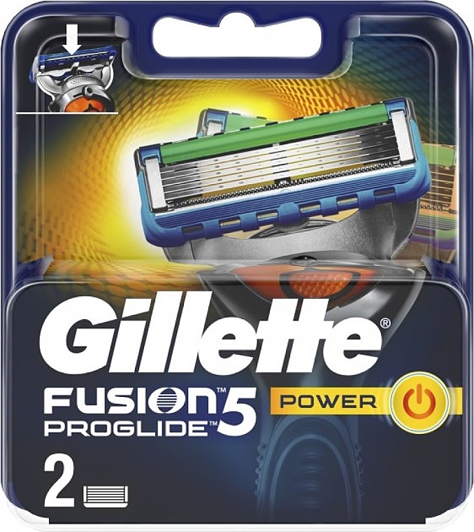 Сменные кассеты для бритья, 2 шт. - Gillette Fusion ProGlide Power