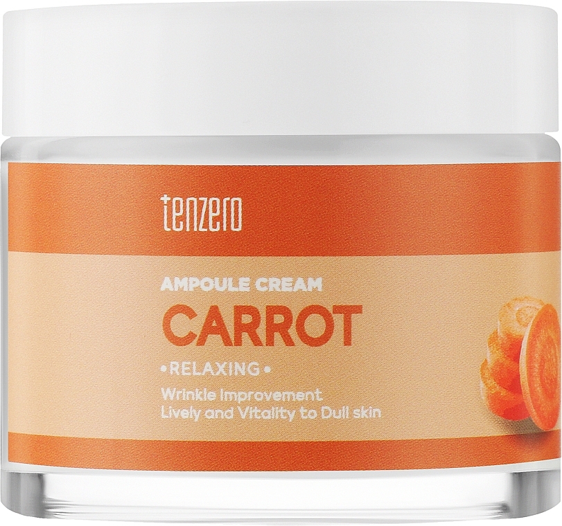 Ампульный крем для лица - Tenzero Relaxing Carrot Ampoule Cream — фото N1