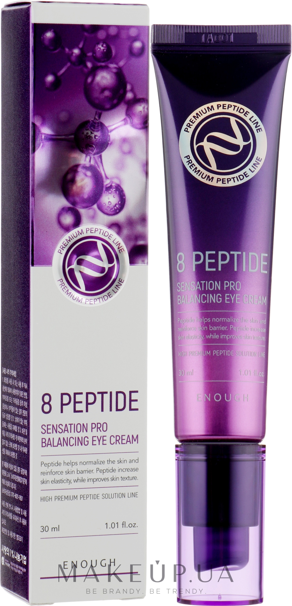 Антивіковий крем для повік з пептидами - Enough 8 Peptide Sensation Pro Balancing Eye Cream — фото 30ml