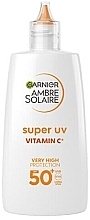 Парфумерія, косметика Сонцезахисний флюїд - Garnier Ambre Solaire Super UV Vitamin C SPF50