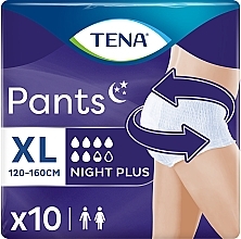 Духи, Парфюмерия, косметика Ночные трусы-подгузники для взрослых размер Extra Large, 10 шт. - TENA Pants Plus Night