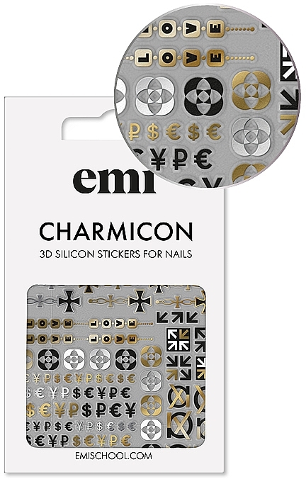 Наклейки для нігтів - Emi Charmicon 3D Silicone Stickers — фото N1