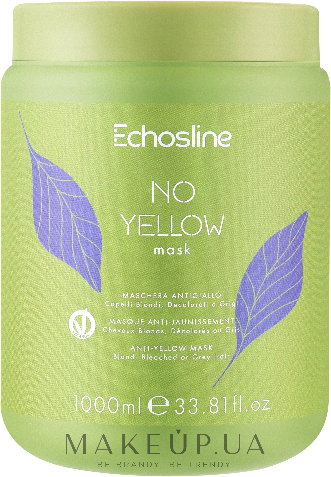 Маска проти жовтизни волосся - Echosline No Yellow Mask — фото 1000ml