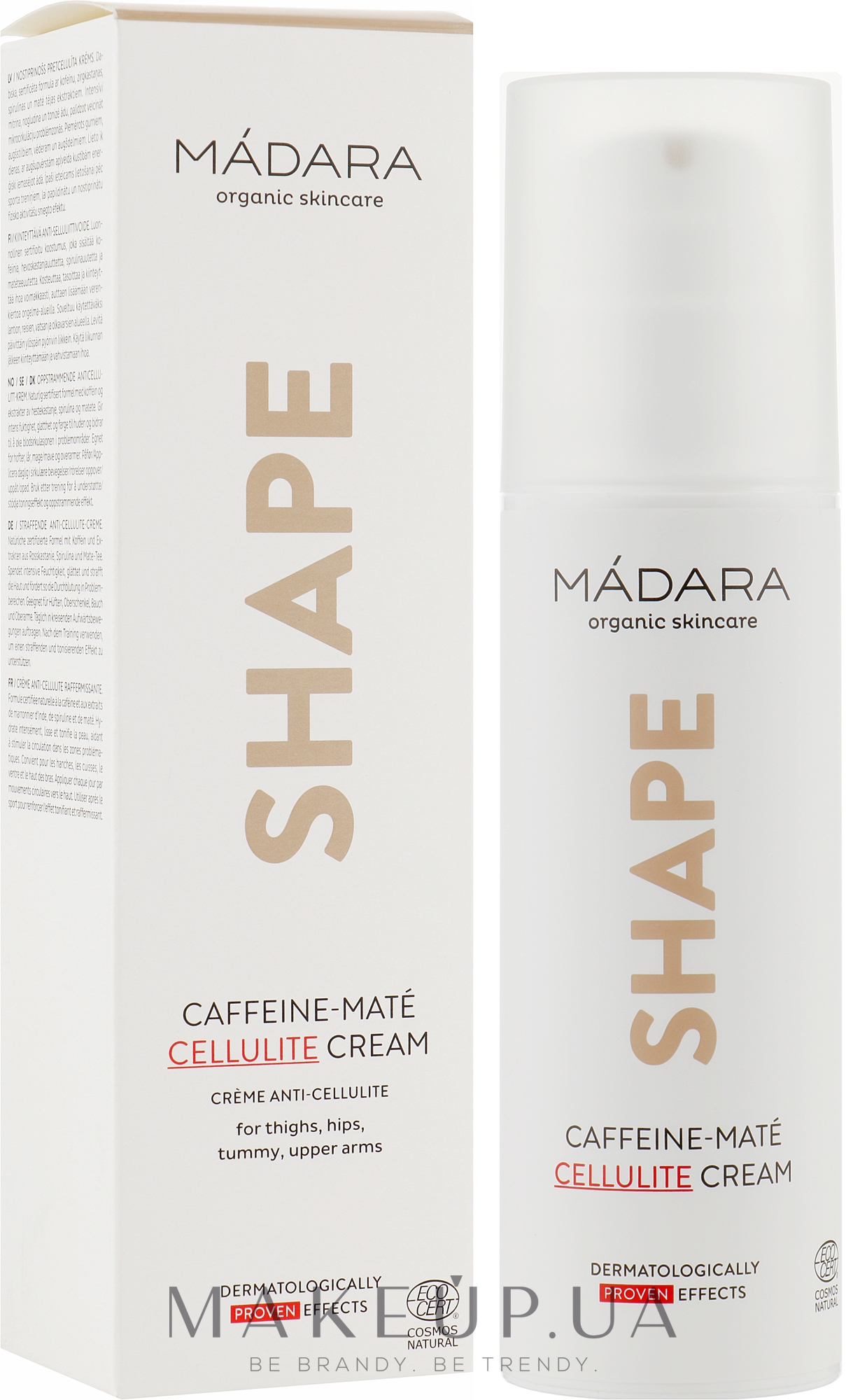 Укрепляющий антицеллюлитный крем с кофеином и мате - Madara Cosmetics Shape Cellulite Cream — фото 150ml