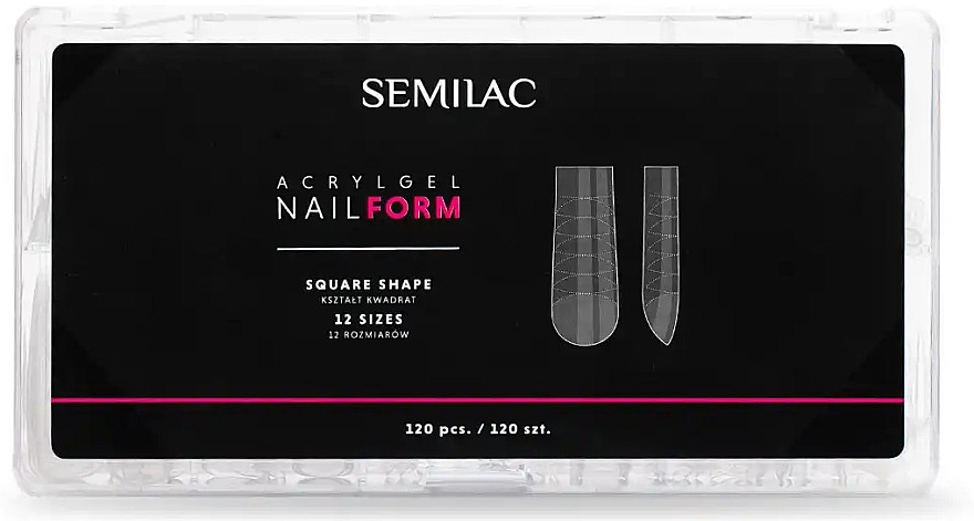 Форми для нарощування нігтів - Semilac Acrylgel Nail Form Square — фото N1