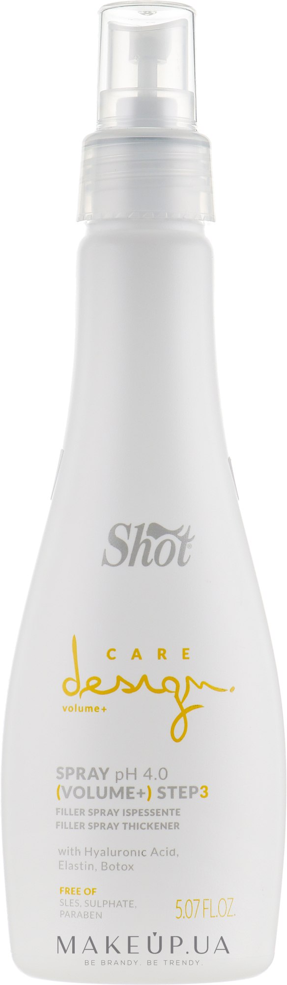 Спрей-филлер увлажняющий для волос - Shot Care Design Volume+ Step 3 Filler Spray Thickener — фото 150ml