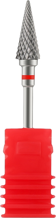 Насадка для фрезера твердосплав "Конус", красная - Vizavi Professional — фото N1