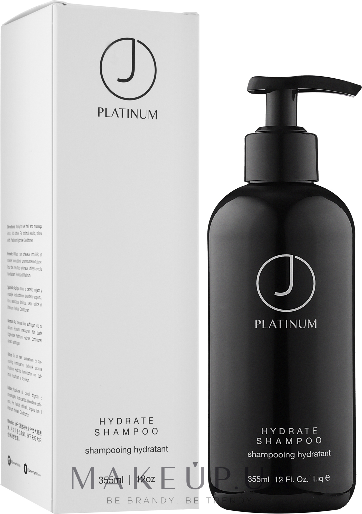 Зволожувальний шампунь для волосся - J Beverly Hills Platinum Hydrate Shampoo — фото 355ml