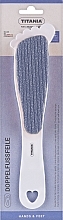 Парфумерія, косметика Педикюрна двостороння тертка з абразивом та пемзою, блідо-синя - Titania