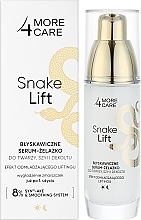 Миттєва сироватка для обличчя, шиї та зони декольте - More4Care Snake Lift Instant Serum — фото N2