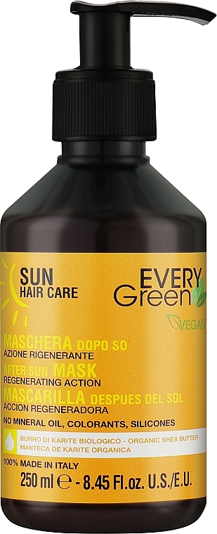 Маска для волос после пребывания на солнце - EveryGreen After Sun Mask Rigenerating Action — фото N1