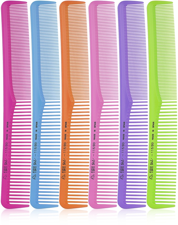 Набор разноцветных мужских расчесок 03845, 60 штук - Eurostil — фото N1