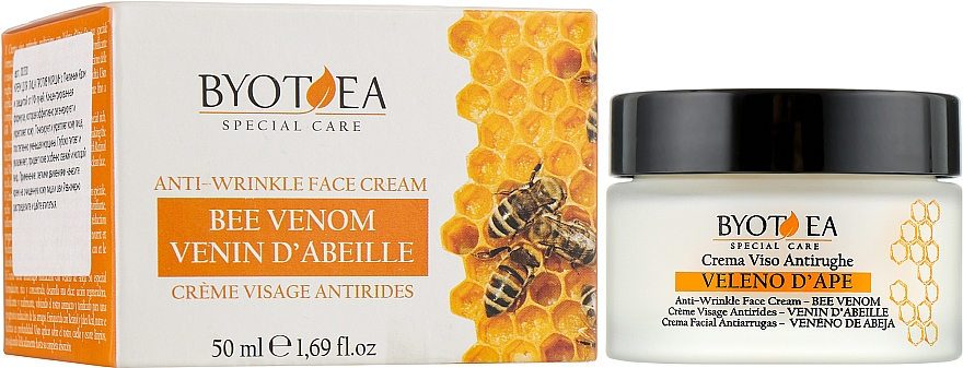 Крем від зморшок з бджолиною отрутою для обличчя - Byothea Anti-Wrinkle Face Cream With Bee Venom — фото N2