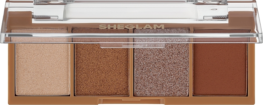 Палетка тіней для повік - Sheglam Essential Square Eyeshadow Quad — фото N1