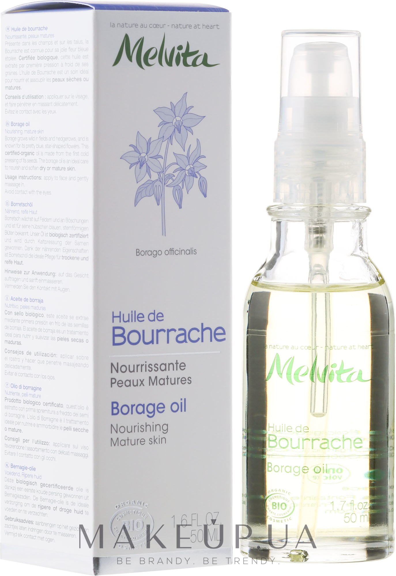 Масло для лица "Огуречник аптечный" - Melvita Huiles De Beaute Borage Oil — фото 50ml