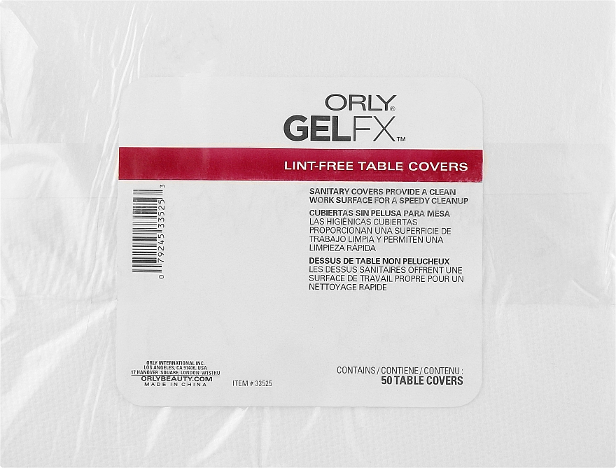 Безворсовые салфетки - Orly Gelfx Lint-free Table Covers — фото N1