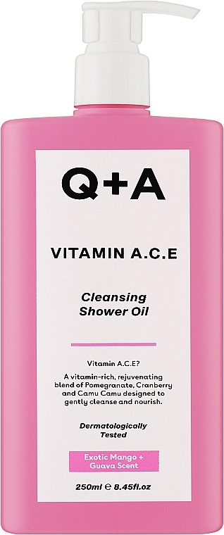Витаминизированное масло для душа - Q+A Vitamin A.C.E Cleansing Shower Oil