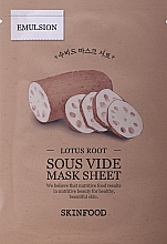 Парфумерія, косметика Маска тканинна з екстрактом кореня лотоса - Skinfood Lotus Root Sous Vide Mask Sheet