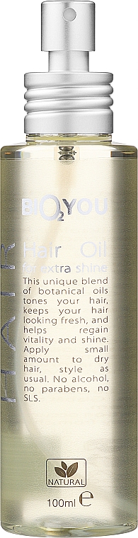 Масло для блеска и роста волос - Bio2You Shine Hair Oil — фото N1